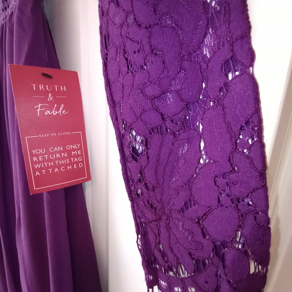 NWT Truth and Fable Lilac Evening Long Dress - Picture 8 of 11
